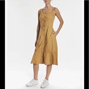 Oat  Flounce Midi Dress fh.